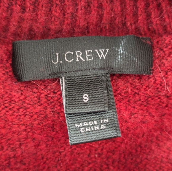 J Crew Red/Burgundy Merino Wool/Alpaca Turtleneck Sweater Long Sleeve Women's S - Picture 9 of 9